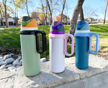 Load image into Gallery viewer, Bottle Handle for Owala FreeSip 24oz 32oz 40oz – Strong Plastic Water Bottle Holder, Durable Easy Carry Accessory for Running, Jogging, Gym, Hiking, and Drinking While Driving & More