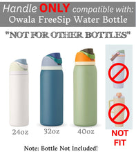 Load image into Gallery viewer, Bottle Handle for Owala FreeSip 24oz 32oz 40oz – Strong Plastic Water Bottle Holder, Durable Easy Carry Accessory for Running, Jogging, Gym, Hiking, and Drinking While Driving & More