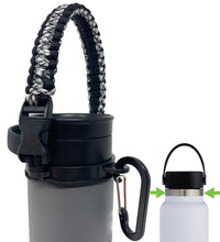 Load image into Gallery viewer, Paracord Handle Compatible with Hydro Flask Wide Mouth Water Bottle, Fits 12oz 16oz 20oz 32oz 40oz 64oz
