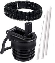 Load image into Gallery viewer, Straw Lid and Paracord Handle Set, For Hydro Flask Standard Mouth 24, 21, 18, 12 oz Water Bottle, Leak Proof