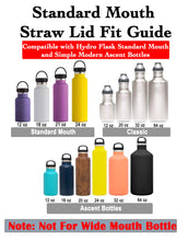 Load image into Gallery viewer, Straw Lid and Paracord Handle Set, For Hydro Flask Standard Mouth 24, 21, 18, 12 oz Water Bottle, Leak Proof