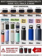 Load image into Gallery viewer, Protective Silicone Boot for YETI 64oz 46oz 36oz 26oz 18oz 12oz Rambler Water Bottles