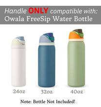 Load image into Gallery viewer, Bottle Handle for Owala FreeSip 24oz 32oz 40oz – Strong Plastic Water Bottle Holder, Durable Easy Carry Accessory for Running, Jogging, Gym, Hiking, and Drinking While Driving &amp; More