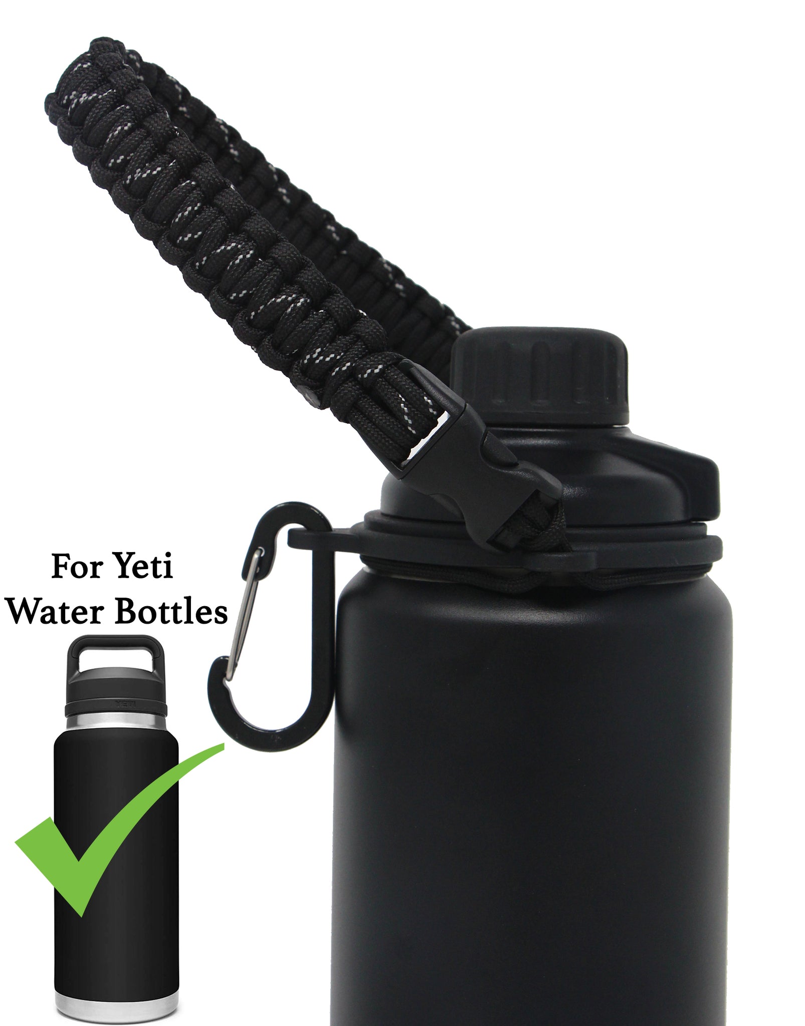 Yeti Rambler Water Bottle Paracord Handle for 36oz 26oz 18oz 12oz