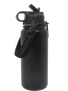Water Bottle Handle for Hydro Flask and Other Wide Mouth Bottles, Paracord  Strap Carrier for 12oz to 64oz Bottle, Bottle Accessories with Fire Starter