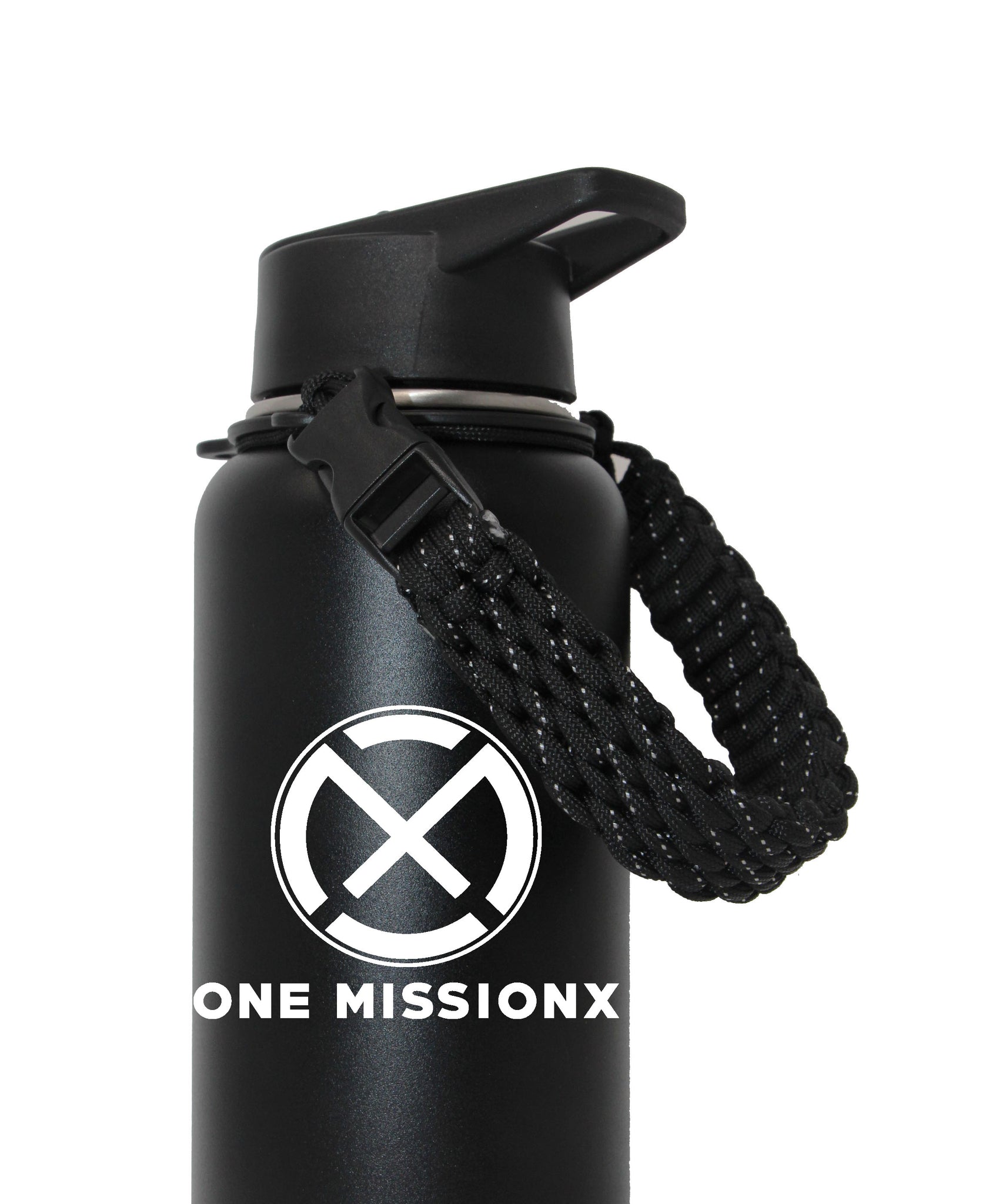  One MissionX New Paracord Handle 2.0 for Wide Mouth Water  Bottles - Compatible with Hydro Flask, Iron Flask, Simple Modern Summit,  Fits 12oz to 64oz - Durable & Secure Accessories (