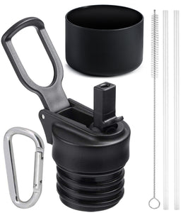 Straw Lid & Silicone Flex Boot Set, For Hydro Flask Standard Mouth 18, 21, 24 oz Bottle, Leak Proof