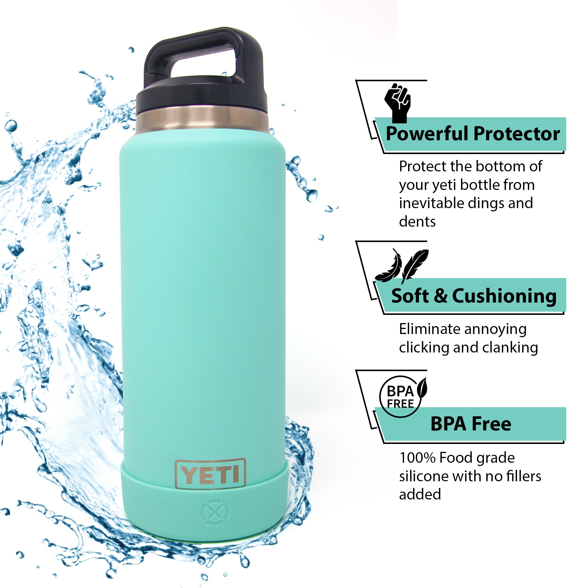 Anti-slip Silicone Boot For Water Bottles - Protects Hydro Flask