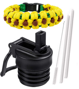 Straw Lid and Paracord Handle Set, For Hydro Flask Standard Mouth